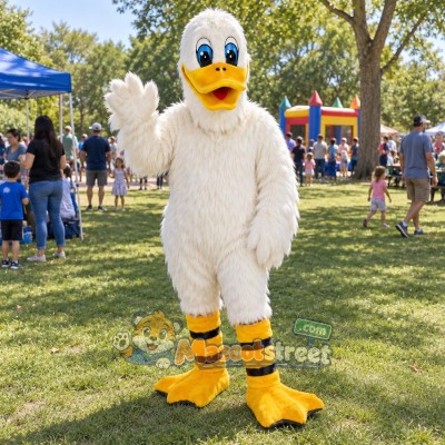 White Duck Mascot Costume White Duck Mascot Costume