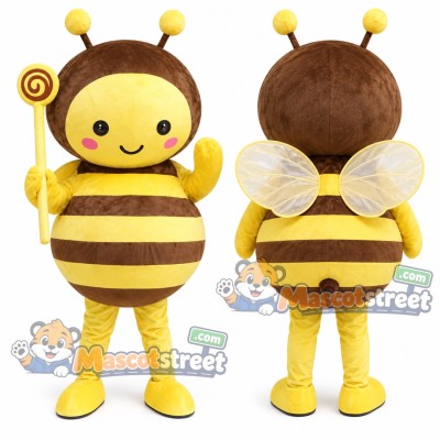 Yellow and Brown Bee Mascot Costume Yellow and Brown Bee Mascot Costume