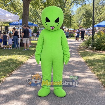 Green Alien Mascot Costume