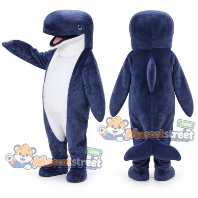 Navy Whale Mascot Costume