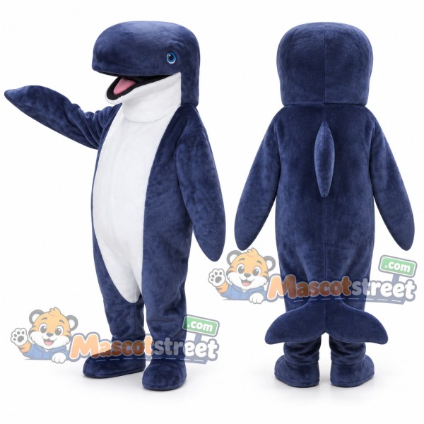 Navy Whale Mascot Costume