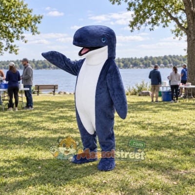 Navy Whale Mascot Costume