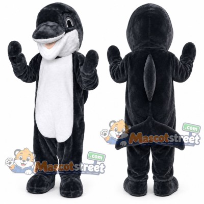 Black and White Orca Mascot Costume Black and White Orca Mascot Costume