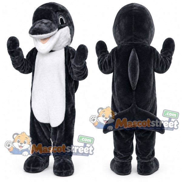 Black and White Orca Mascot Costume