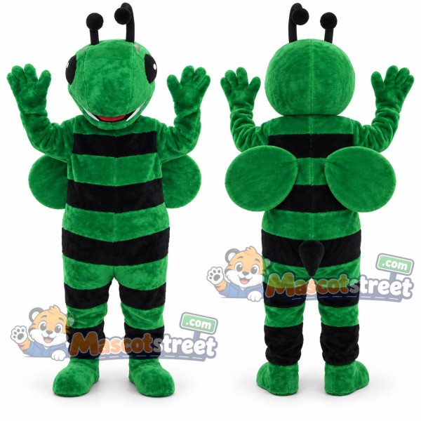 Green and Black Bee Mascot Costume