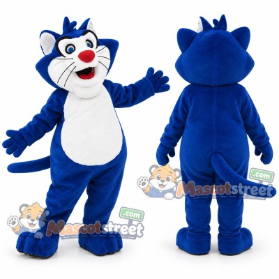 Blue Cat Mascot Costume