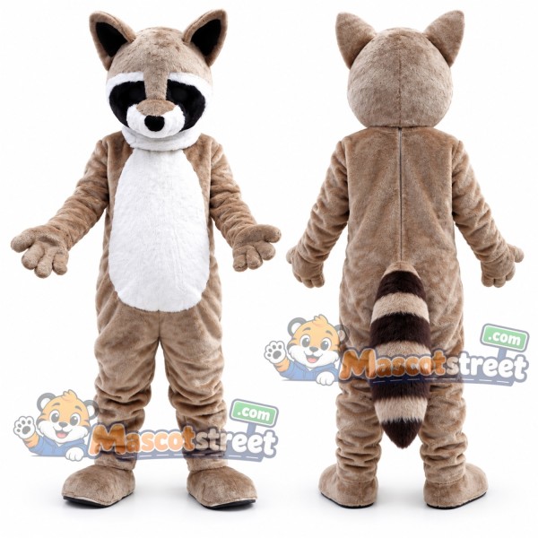 Tan Raccoon Mascot Costume