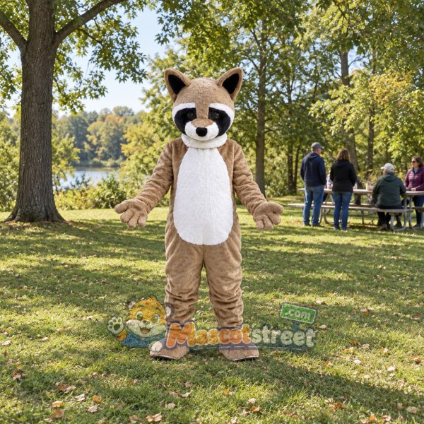 Tan Raccoon Mascot Costume