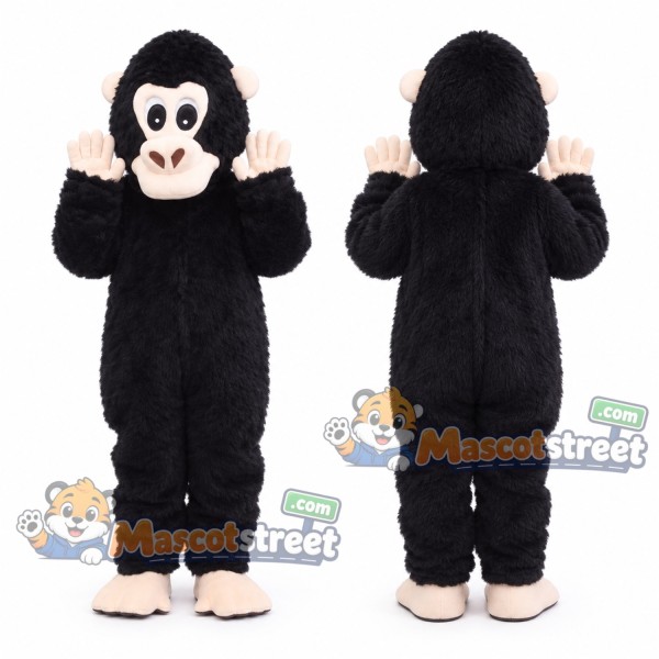 Black Chimpanzee Mascot Costume