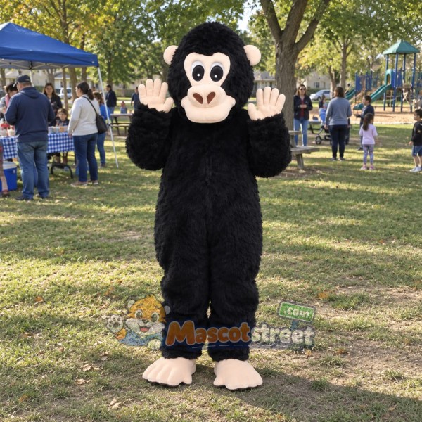 Black Chimpanzee Mascot Costume