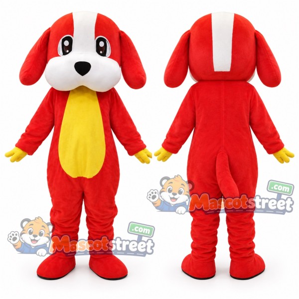 Red Dog Mascot Costume
