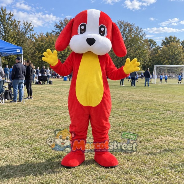 Red Dog Mascot Costume