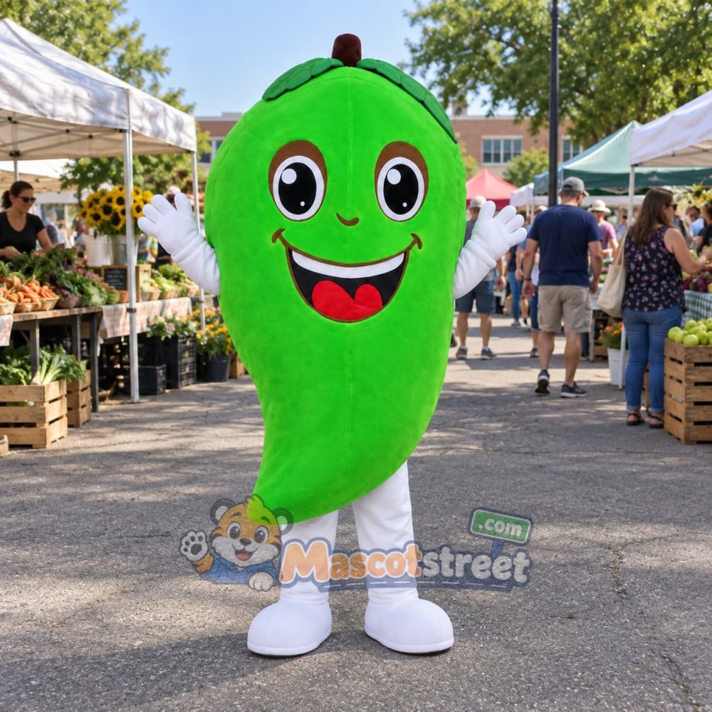 Green Mango Mascot Costume
