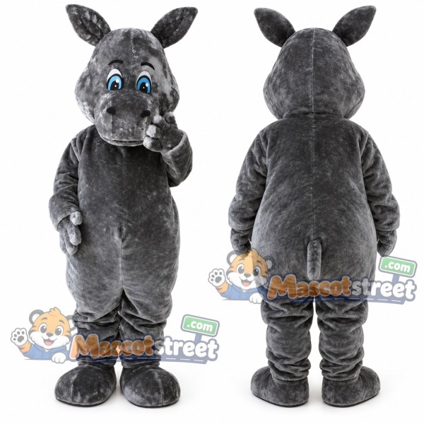 Gray Rhinoceros Mascot Costume