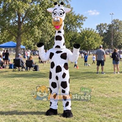 Black and White Giraffe Mascot Costume Black and White Giraffe Mascot Costume