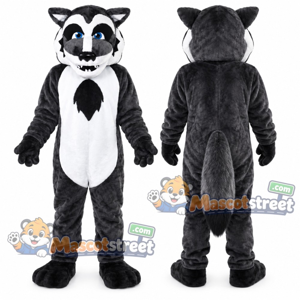 Gray Wolf Mascot Costume Gray Wolf Mascot Costume