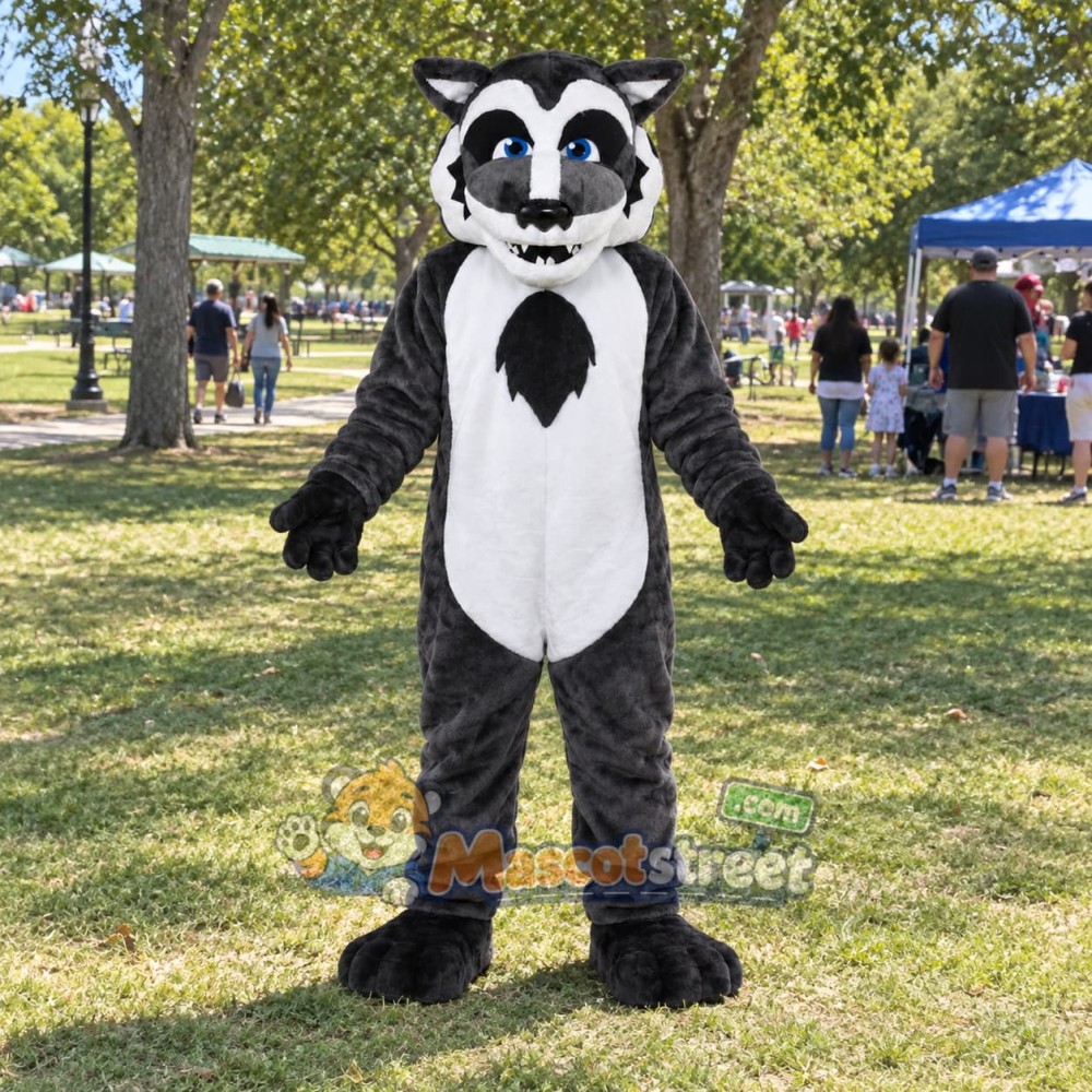 Gray Wolf Mascot Costume Gray Wolf Mascot Costume