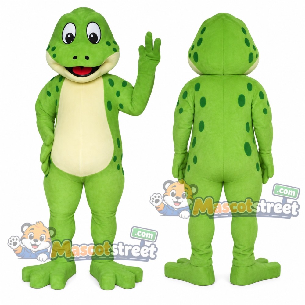 Light Green Spotted Frog Mascot Costume