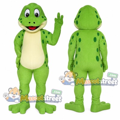 Light Green Spotted Frog Mascot Costume