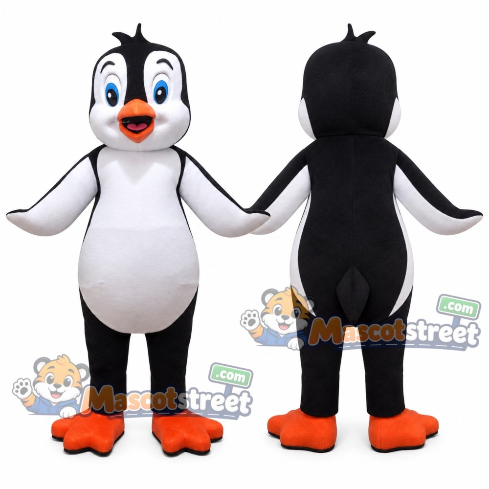 Black and White Penguin Mascot Costume