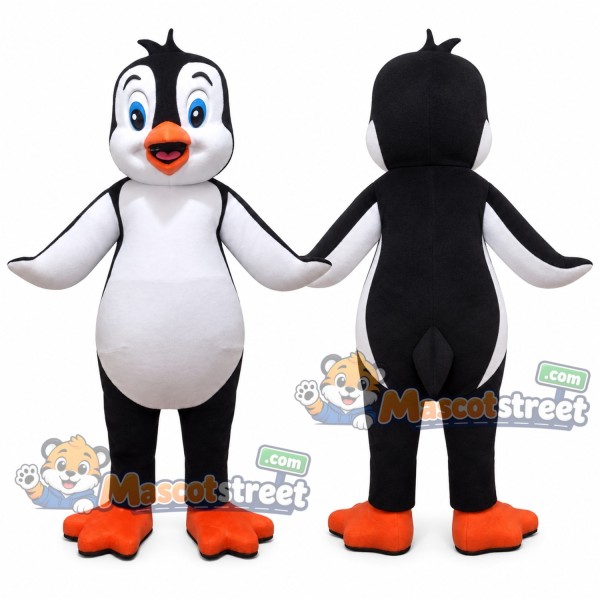 Black and White Penguin Mascot Costume
