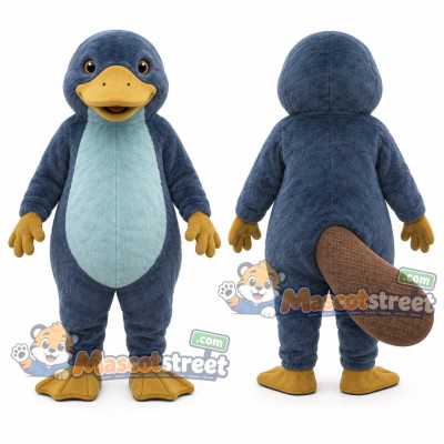 Blue Platypus Mascot Costume Blue Platypus Mascot Costume