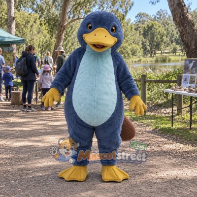 Blue Platypus Mascot Costume Blue Platypus Mascot Costume