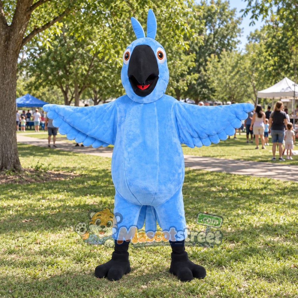 Light Blue Parrot Mascot Costume Light Blue Parrot Mascot Costume