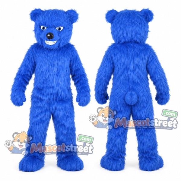 Blue Bear Mascot Costume