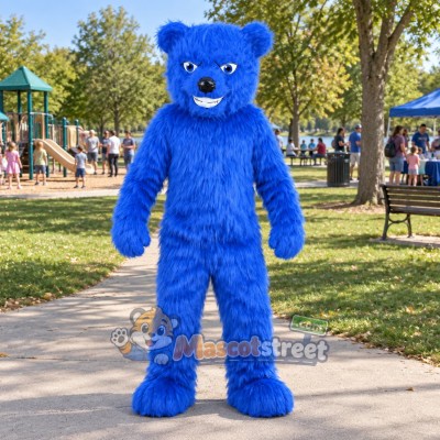 Blue Bear Mascot Costume Blue Bear Mascot Costume
