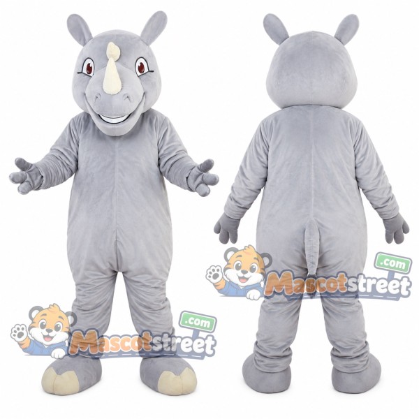 Gray Rhinoceros Mascot Costume