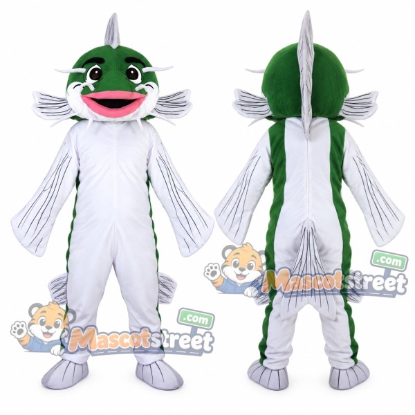 Green Fish Mascot Costume
