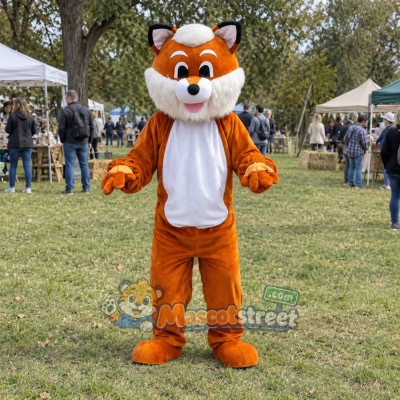 Orange Fox Mascot Costume Orange Fox Mascot Costume