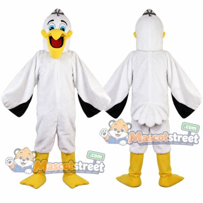 White Pelican Mascot Costume