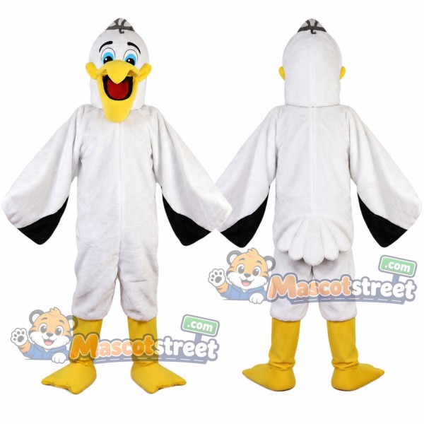 White Pelican Mascot Costume