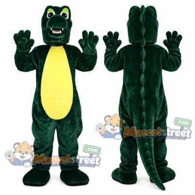 Dark Green Crocodile Mascot Costume