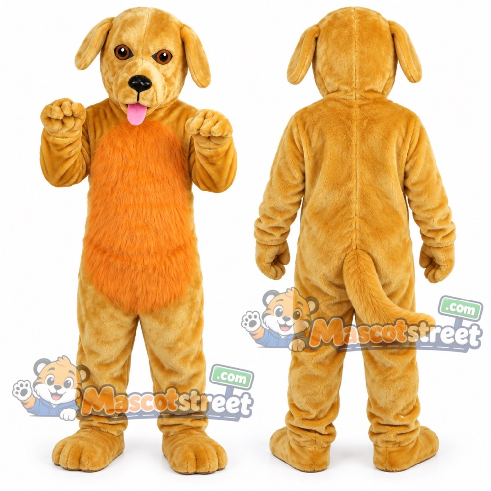 Golden Dog Mascot Costume Golden Dog Mascot Costume