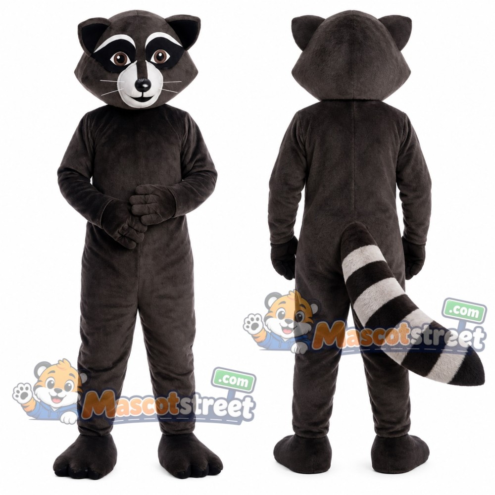 Gray Raccoon Mascot Costume Gray Raccoon Mascot Costume
