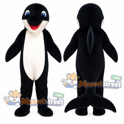 Black and White Orca Mascot Costume Black and White Orca Mascot Costume