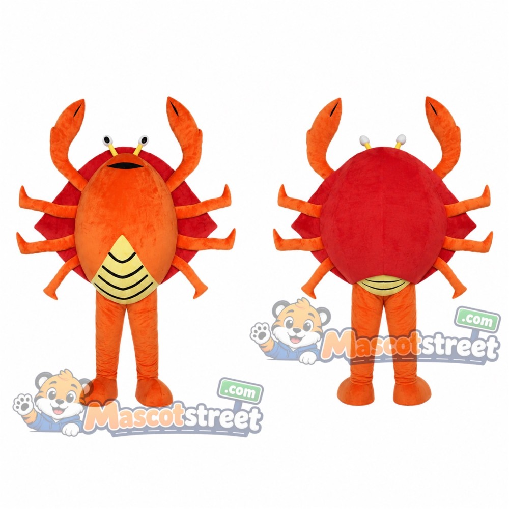 Orange Crab Mascot Costume Orange Crab Mascot Costume