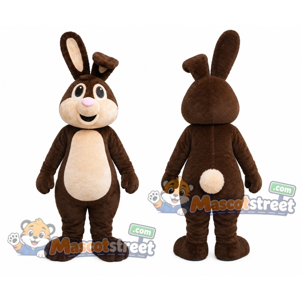 Brown Rabbit Mascot Costume Brown Rabbit Mascot Costume