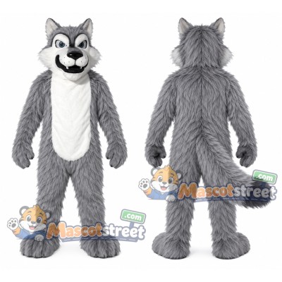 Gray Wolf Mascot Costume Gray Wolf Mascot Costume