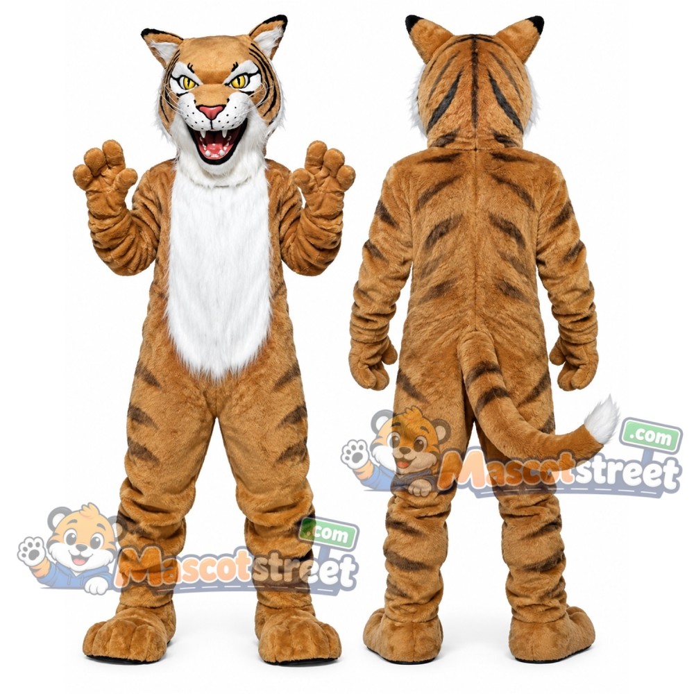 Tan Wildcat Mascot Costume