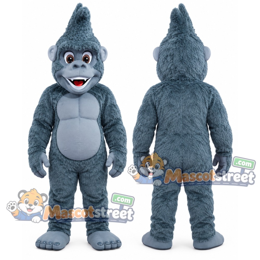 Gray Gorilla Mascot Costume Gray Gorilla Mascot Costume