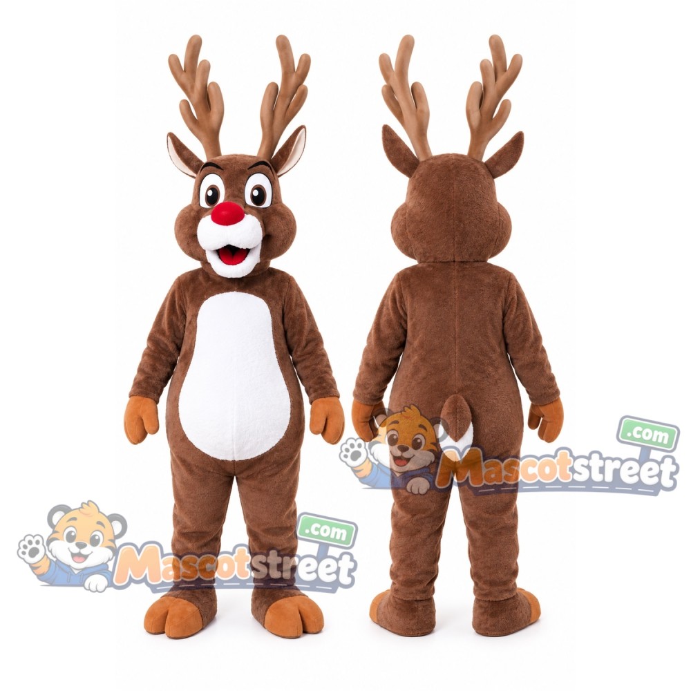 Brown Reindeer Mascot Costume Brown Reindeer Mascot Costume