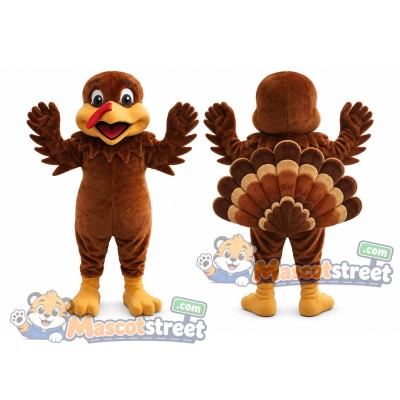 Brown Turkey Mascot Costume Brown Turkey Mascot Costume