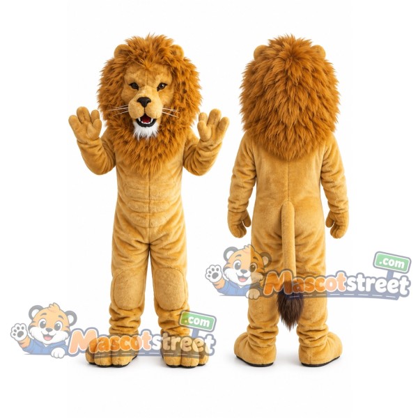 Tan Lion Mascot Costume