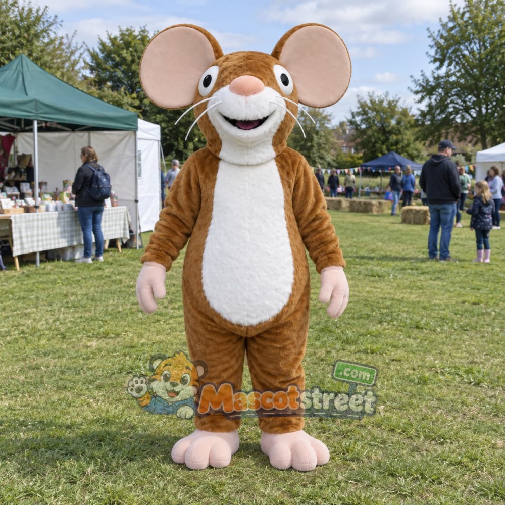 Brown Mouse Mascot Costume Brown Mouse Mascot Costume