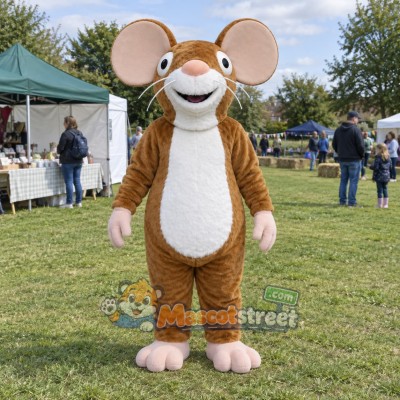 Brown Mouse Mascot Costume Brown Mouse Mascot Costume