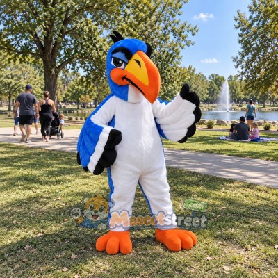 Blue Toucan Mascot Costume Blue Toucan Mascot Costume
